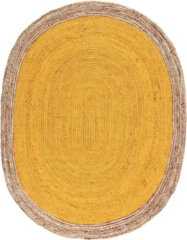 Detail image of  8' x 10'  Hand Braided Jute Oval Rug