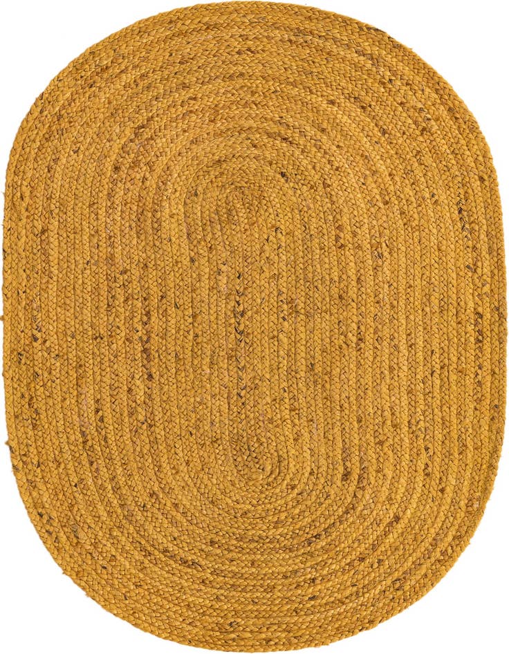 Detail image of  3' 3 x 5' 1  Hand Braided Jute Oval Rug
