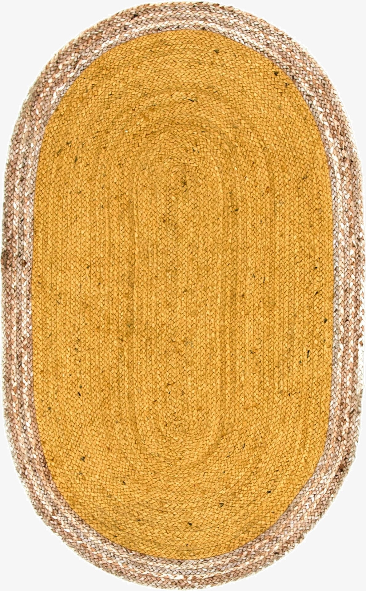  3' 3 x 5' 1  Hand Braided Jute Oval Rug