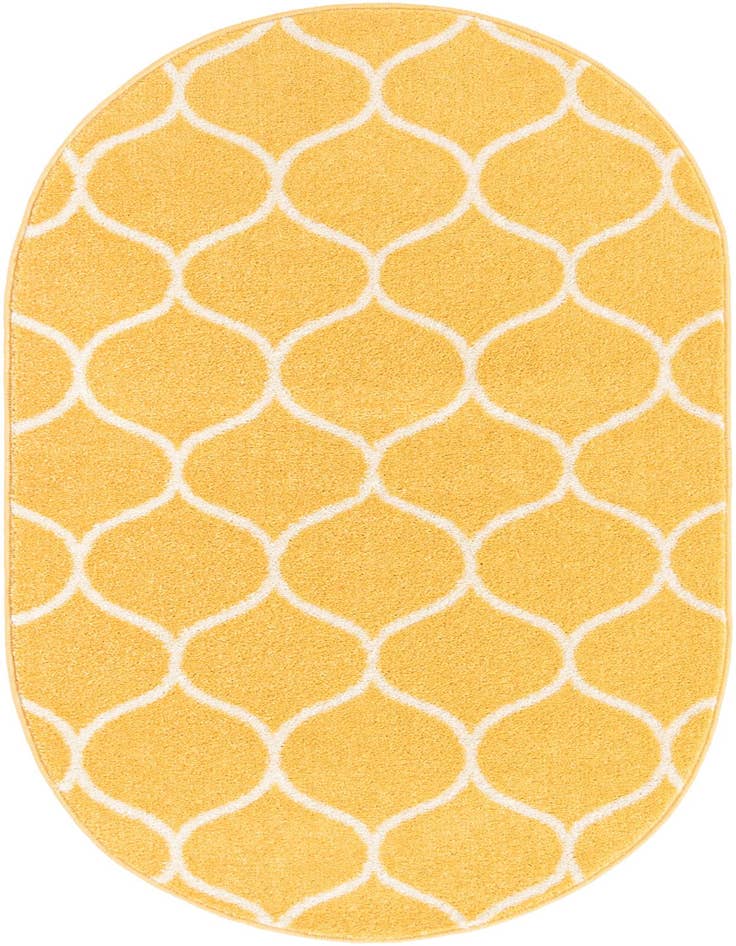 Detail image of  3' x 5' 3 Lattice Frieze Oval Rug