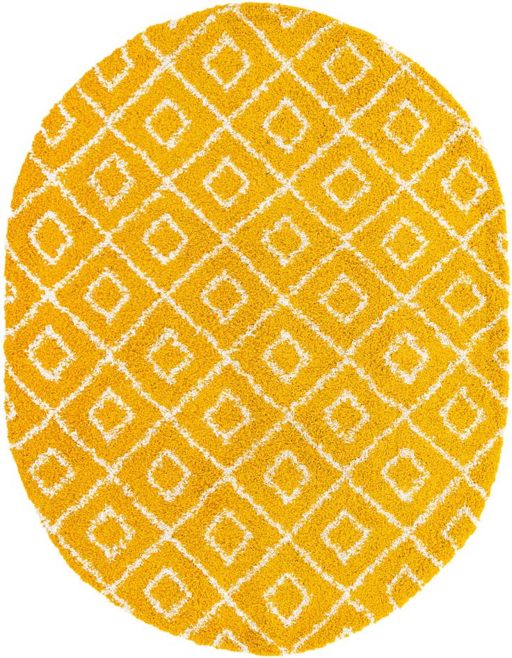 Detail image of  7' 10 x 10' Lattice Shag Oval Rug