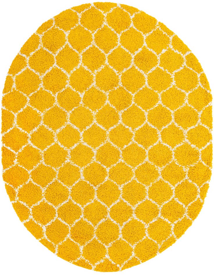 Detail image of  7' 10 x 10' Lattice Shag Oval Rug