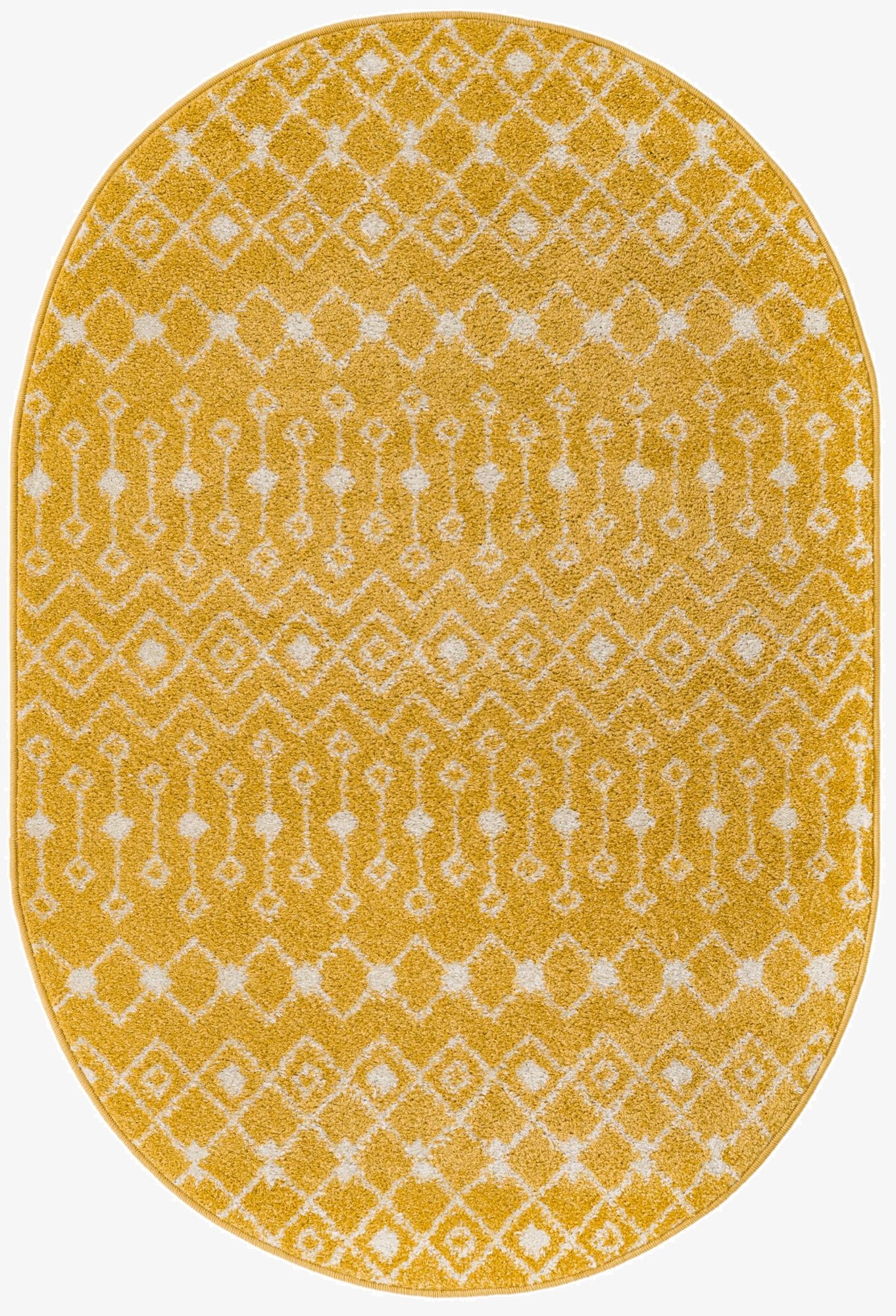  4' x 6' Moroccan Trellis Oval Rug