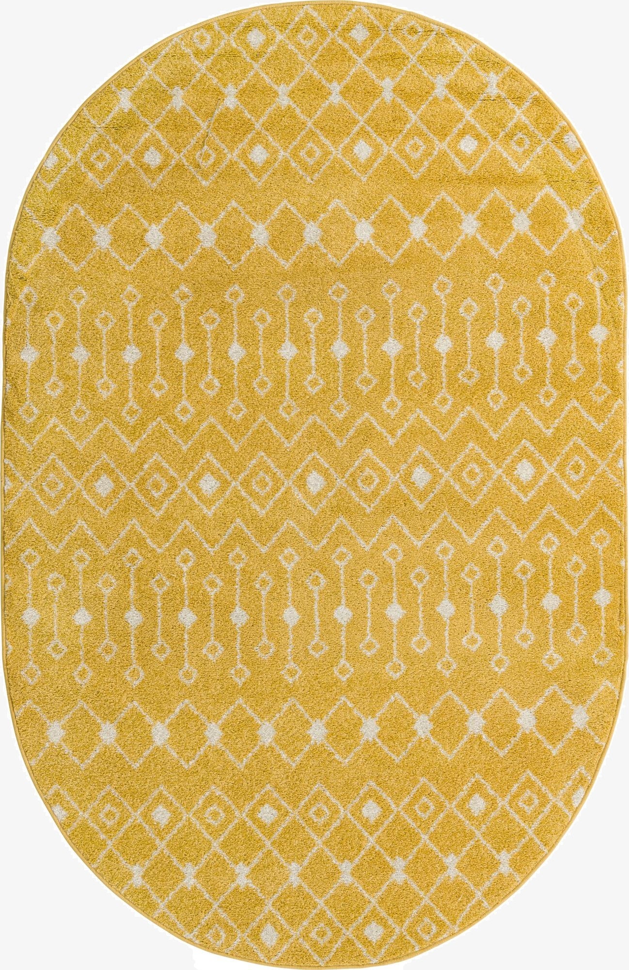  5' 3 x 8' Moroccan Trellis Oval Rug