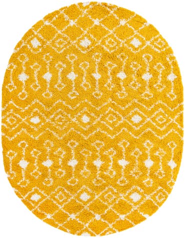  7' 10 x 10' Moroccan Trellis Shag Oval Rug