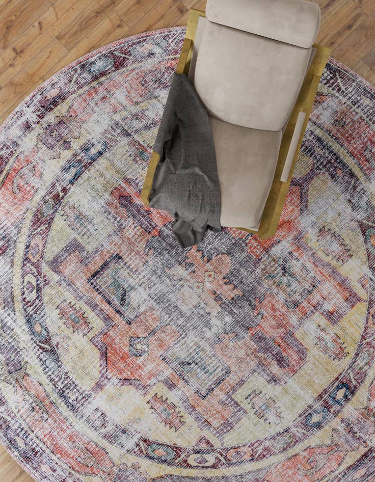 Detail image of  10' 6 x 10' 6  Washable Maahru Round Rug