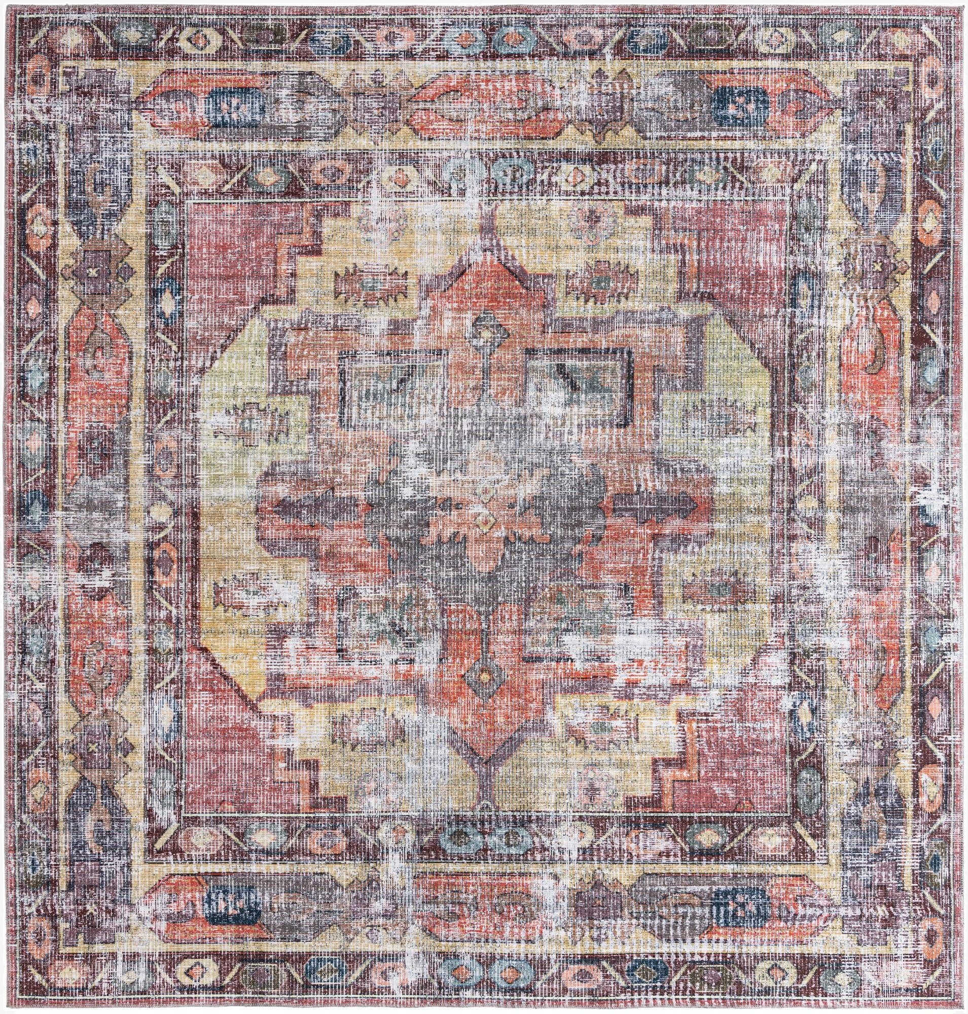  10' 6 x 10' 6  Washable Maahru Square Rug