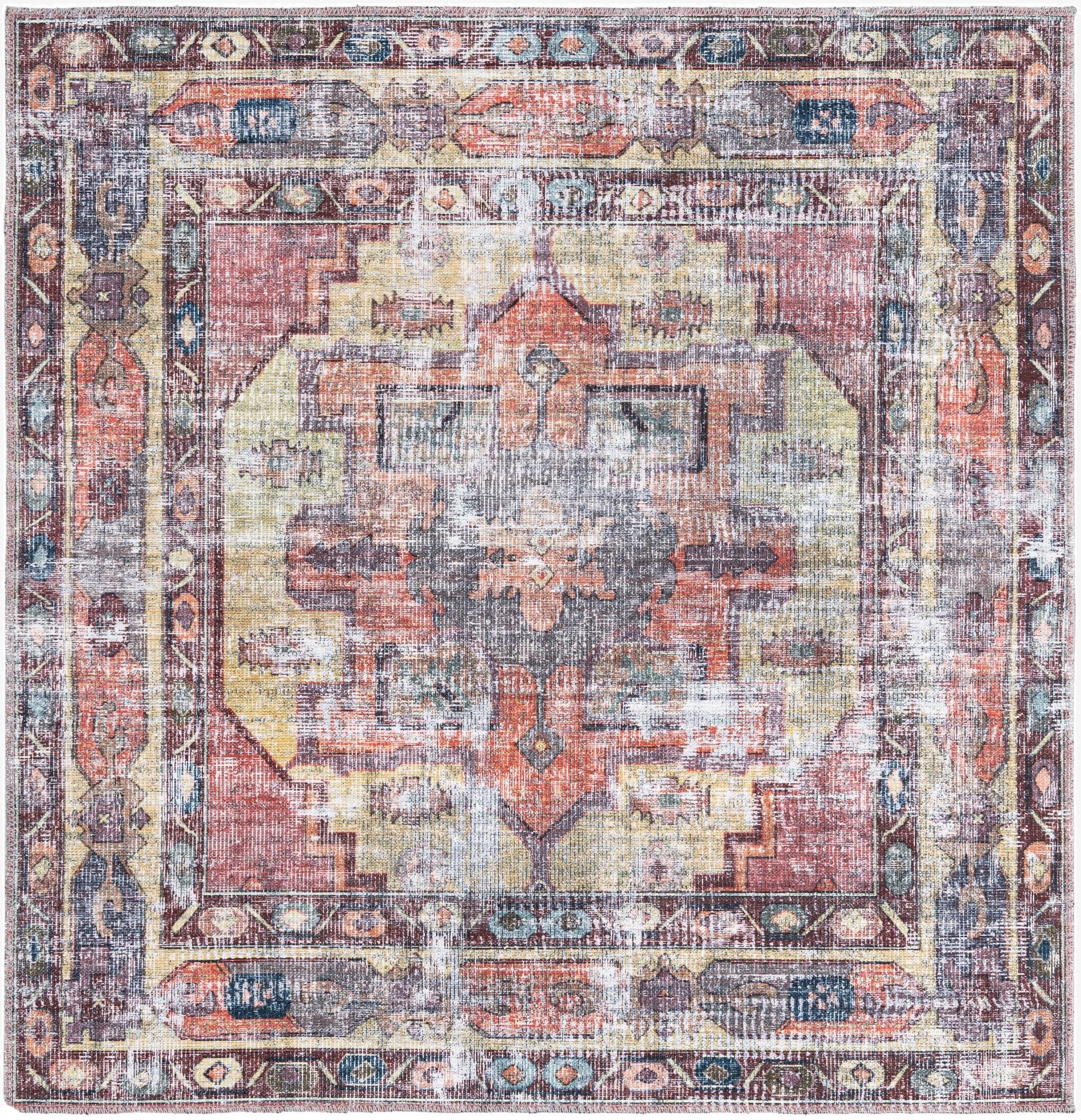  5' 3 x 5' 3  Washable Maahru Square Rug