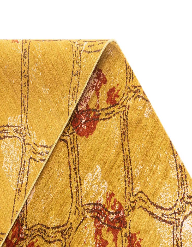 Detail image of  5' 7 x 7' 5  Hand Knotted Anar Rug