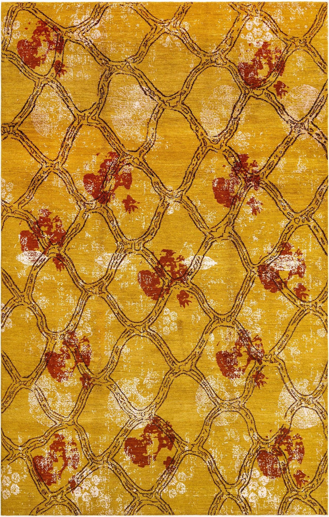  6' 6 x 10' 1  Hand Knotted Anar Rug