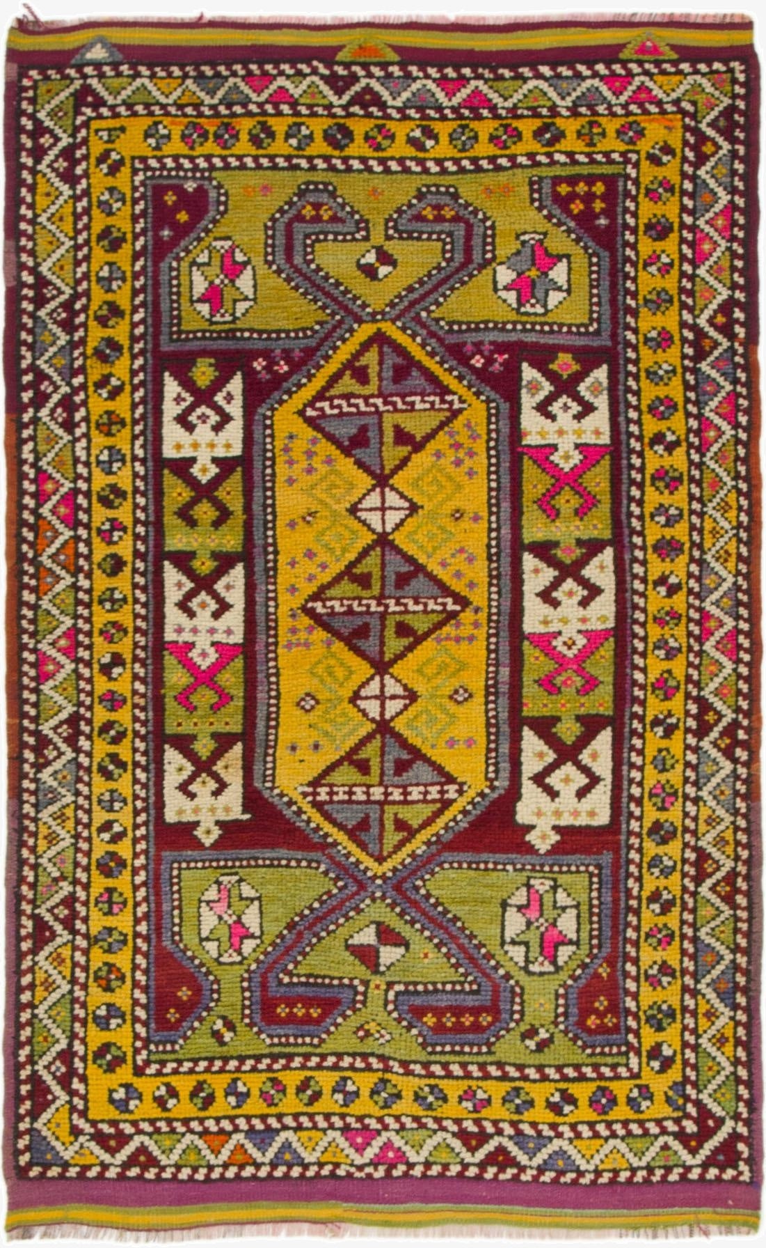  2' 10 x 4' 5  Hand Knotted Anatolian Wool Rug