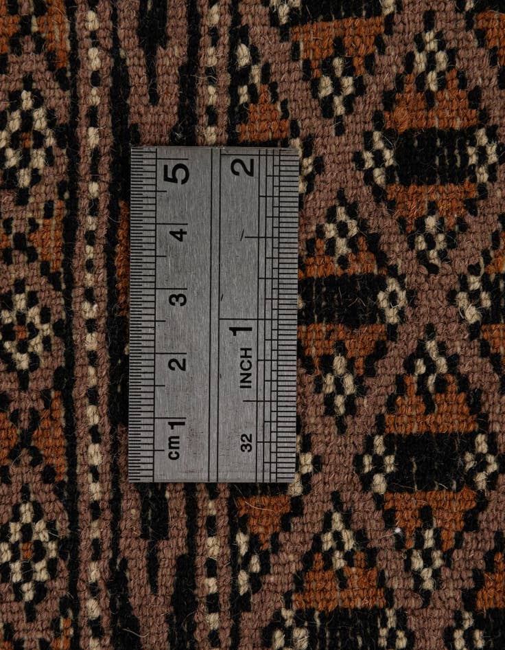 Detail image of  4' 1 x 6' 9  Hand Knotted Bokhara Oriental Wool Rug