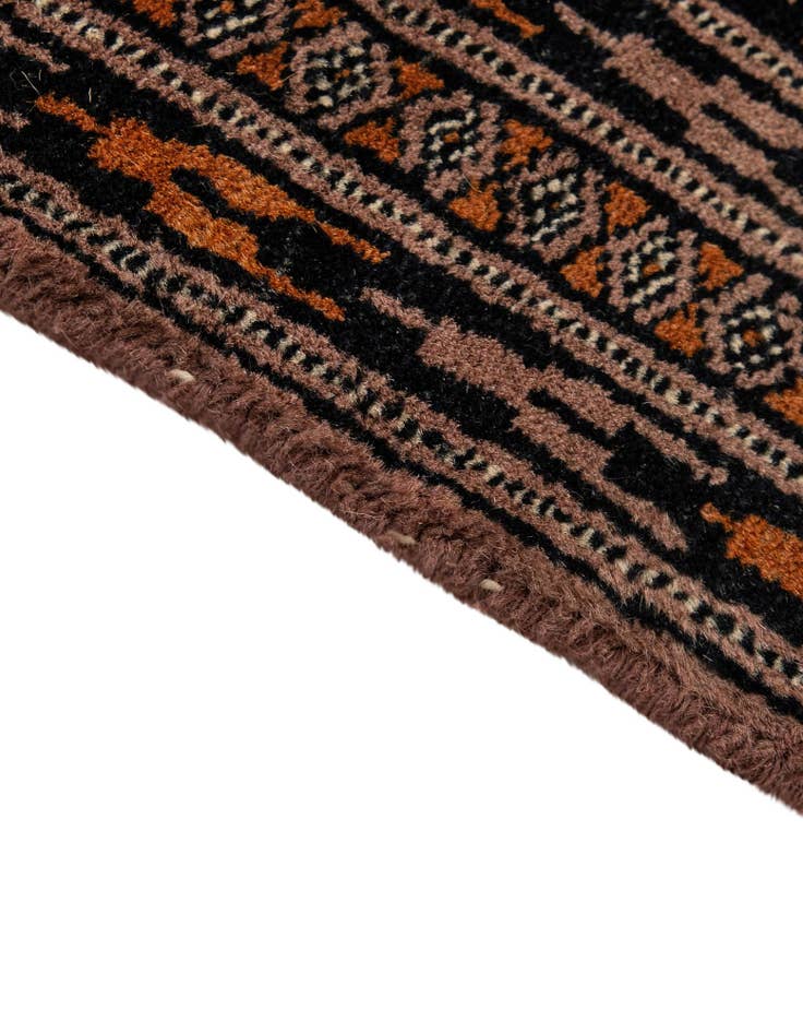 Detail image of  4' 1 x 6' 9  Hand Knotted Bokhara Oriental Wool Rug
