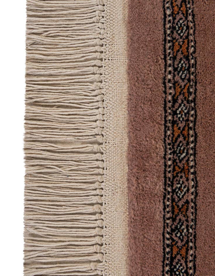 Detail image of  4' 1 x 6' 9  Hand Knotted Bokhara Oriental Wool Rug