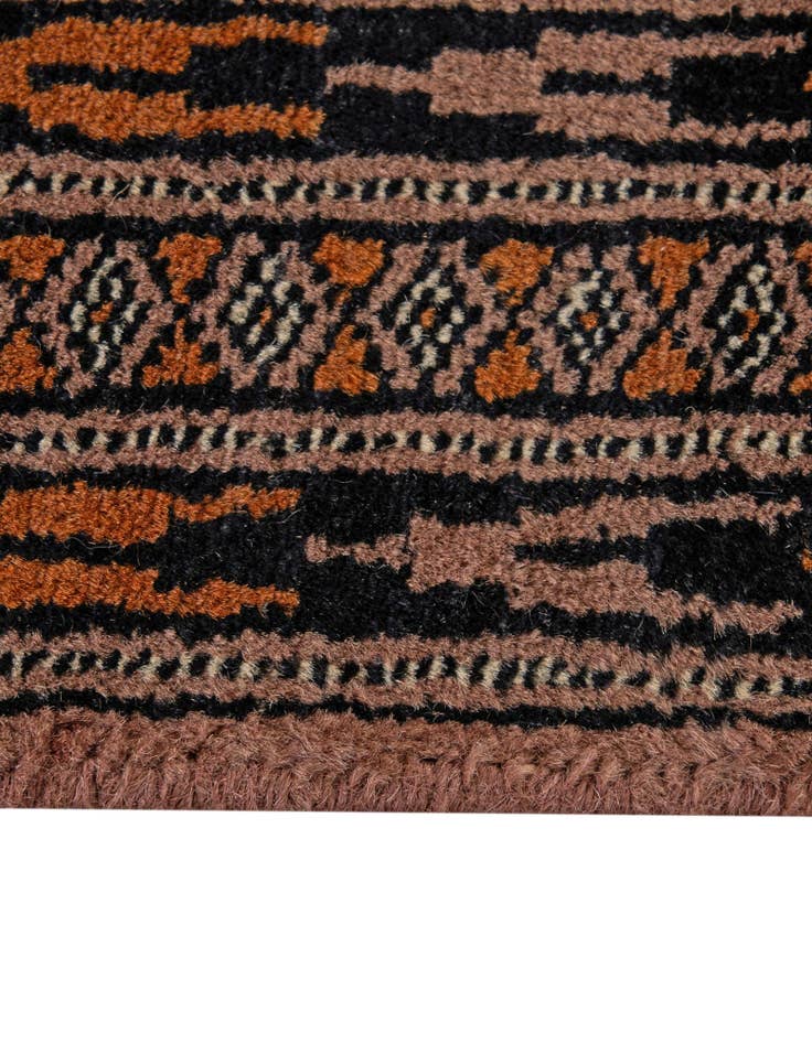 Detail image of  4' 1 x 6' 9  Hand Knotted Bokhara Oriental Wool Rug