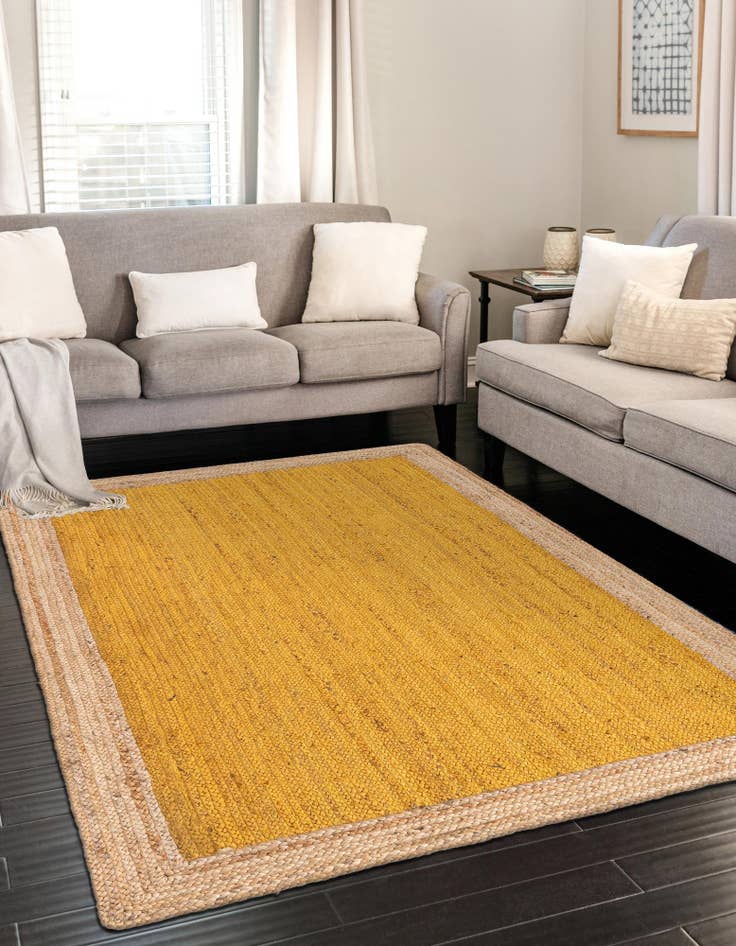 Detail image of  8' x 10'  Hand Braided Jute Rug