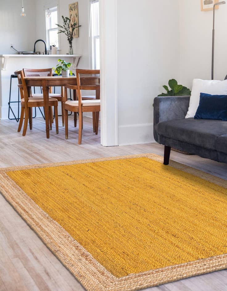 Detail image of  8' x 10'  Hand Braided Jute Rug