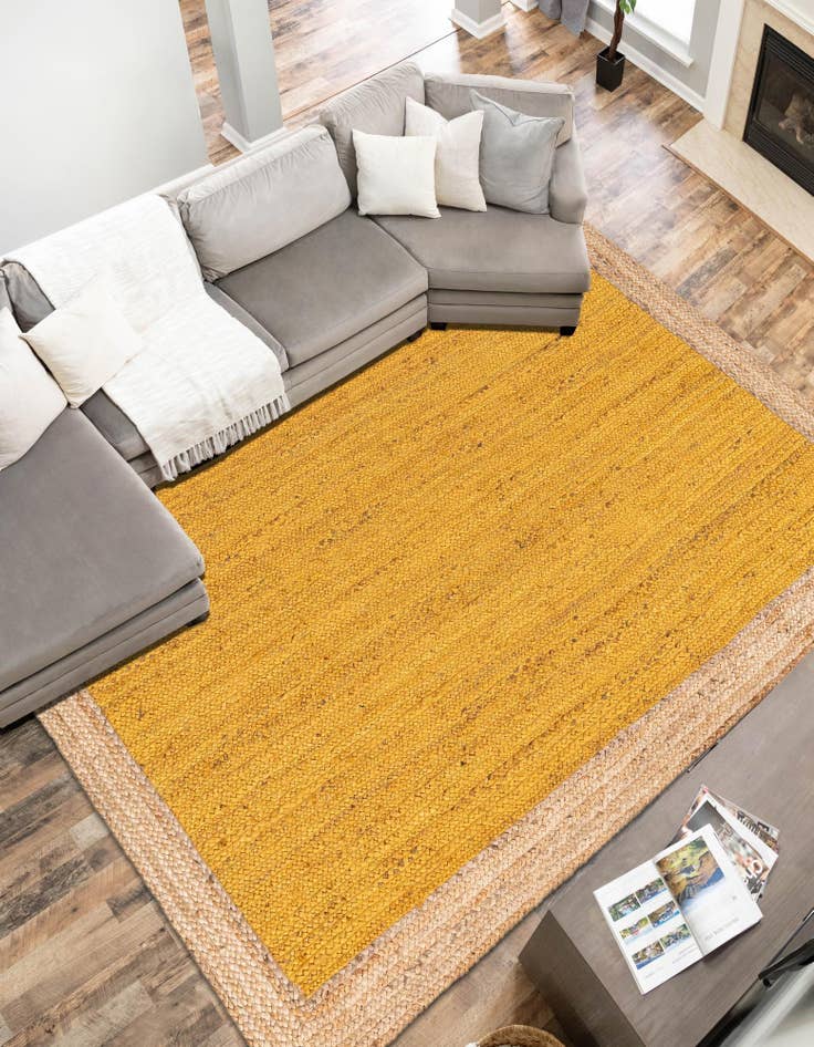 Detail image of  8' x 10'  Hand Braided Jute Rug