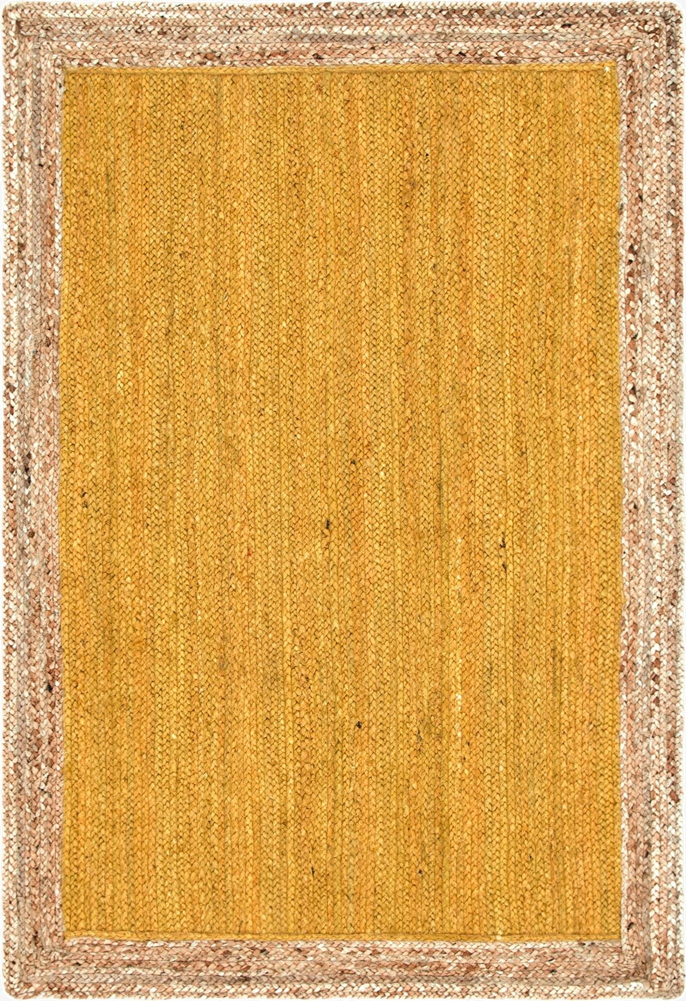  4' 1 x 6' 1  Hand Braided Jute Rug