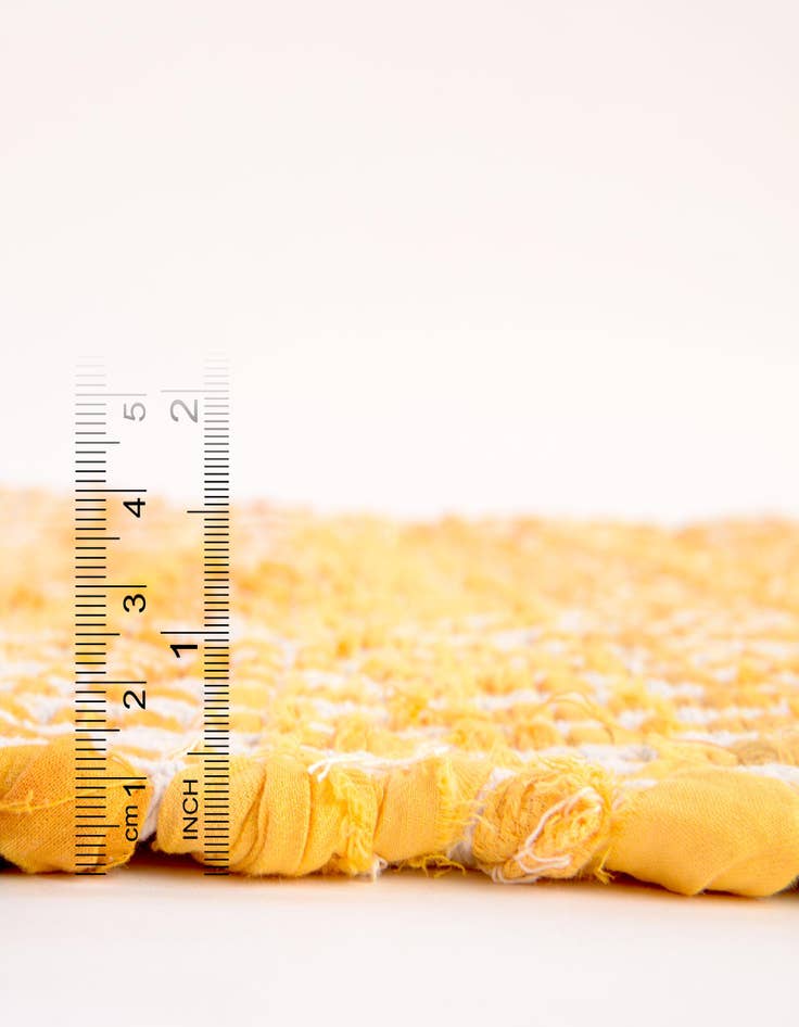 Detail image of  9' x 12'  Hand Woven Chindi Chevron Rug