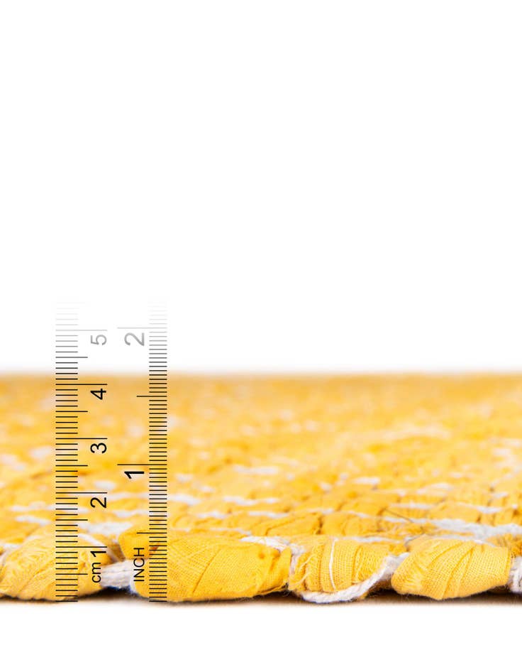 Detail image of  7' 1 x 10'  Hand Woven Chindi Chevron Rug