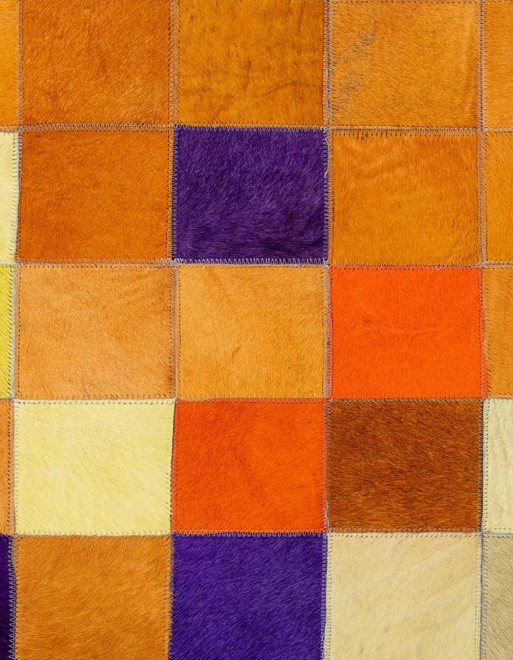 Detail image of  7' 11 x 9' 10 Cowhide - Patchwork Rug
