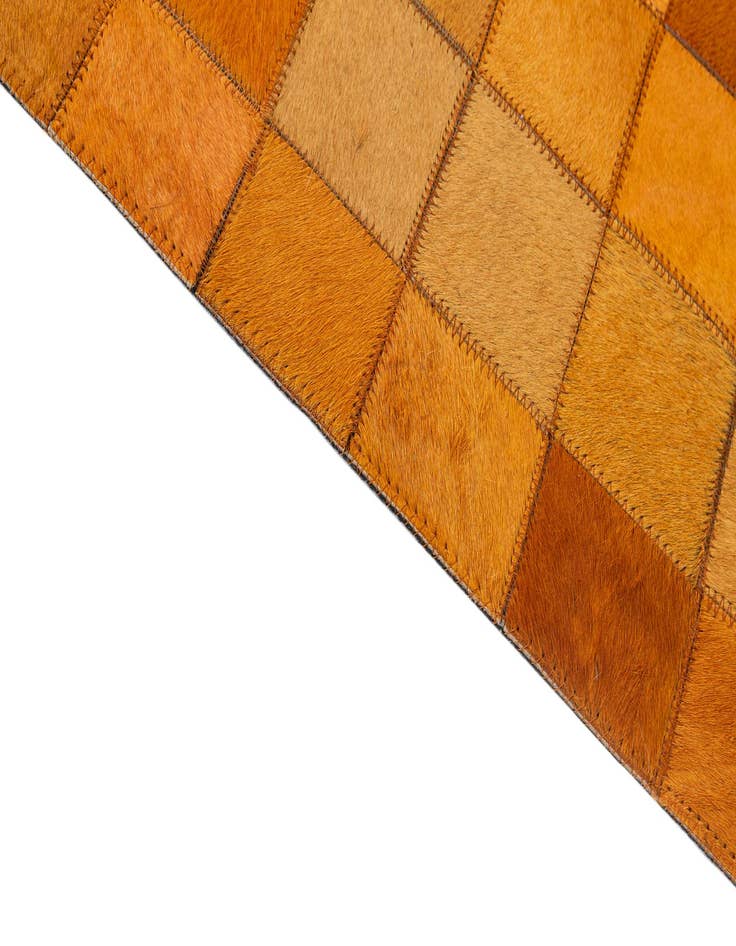 Detail image of  5' 2 x 8' 1 Cowhide - Patchwork Rug