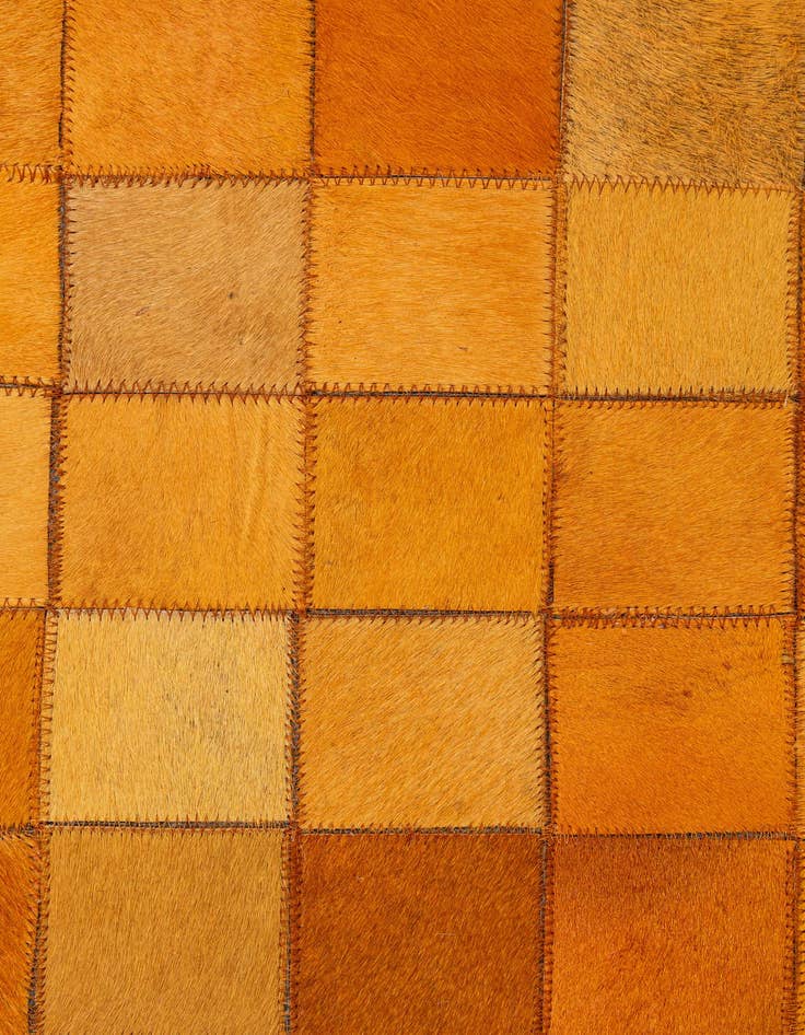 Detail image of  5' 2 x 8' 1 Cowhide - Patchwork Rug