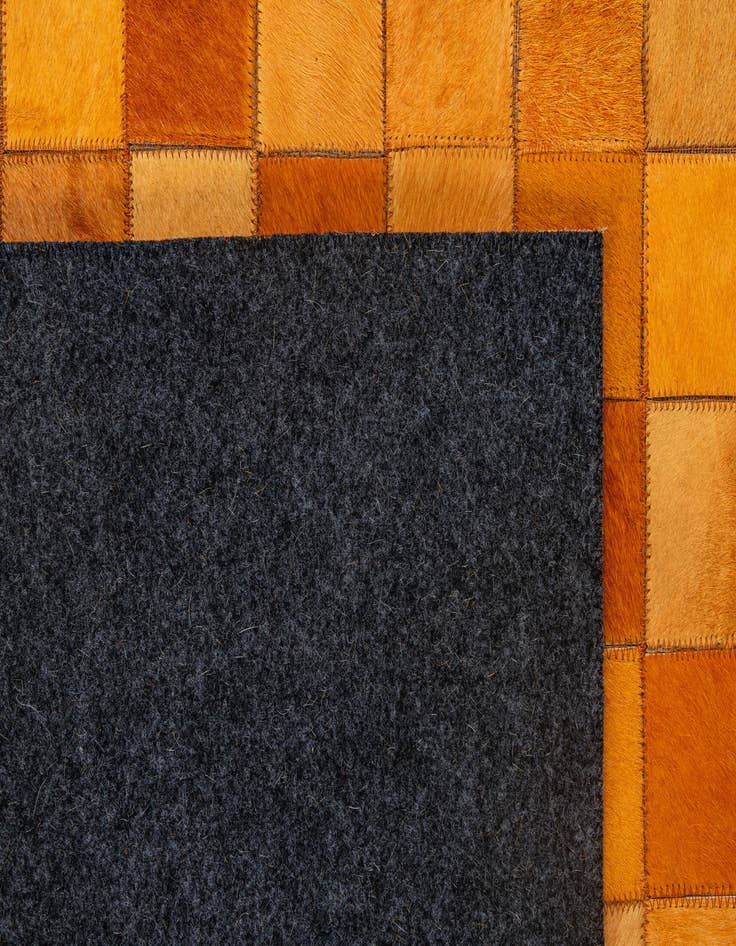 Detail image of  5' 2 x 8' 1 Cowhide - Patchwork Rug