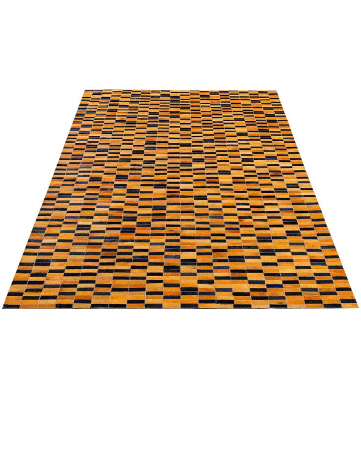 Detail image of  5' 1 x 7' 11 Cowhide - Patchwork Rug