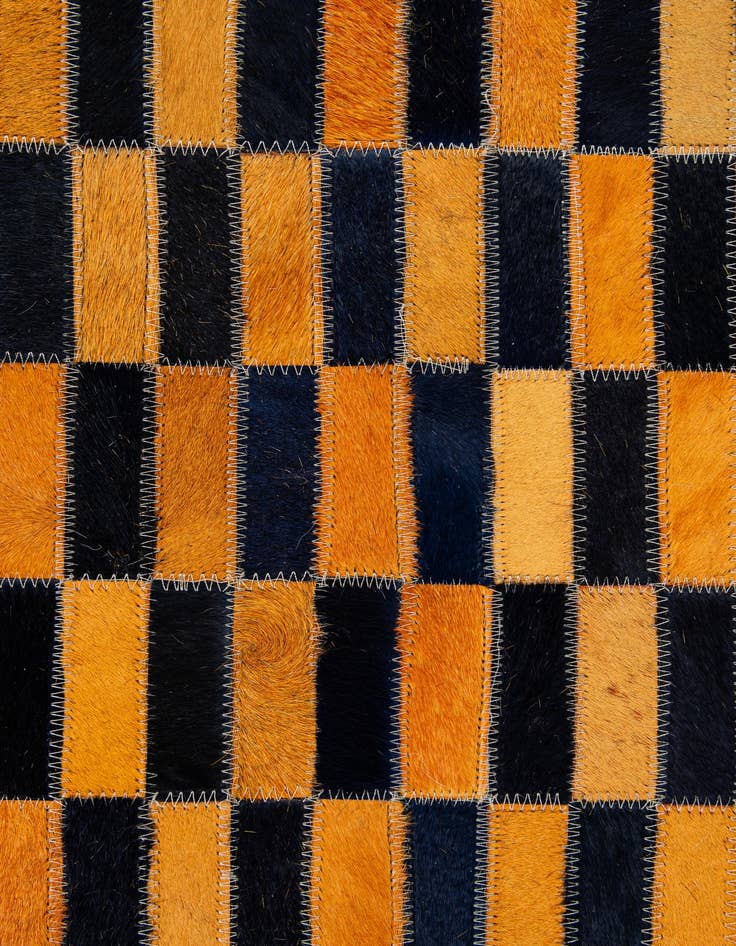 Detail image of  5' x 8' Cowhide - Patchwork Rug