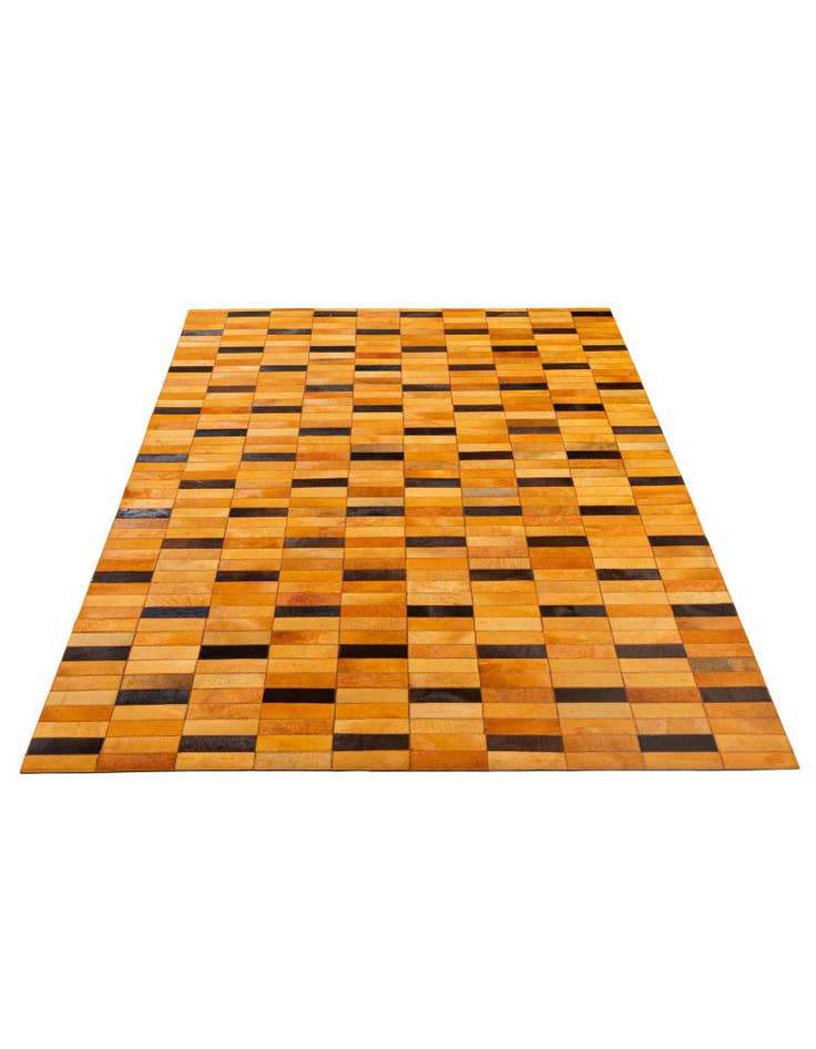 Detail image of  5' 1 x 7' 11 Cowhide - Patchwork Rug