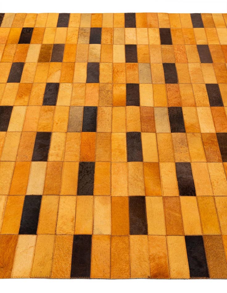 Detail image of  5' 1 x 7' 11 Cowhide - Patchwork Rug