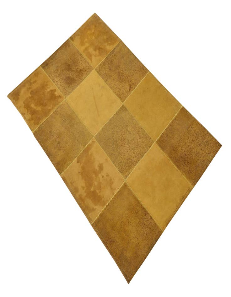 Detail image of  2' 1 x 3' 1 Cowhide Leather Rug