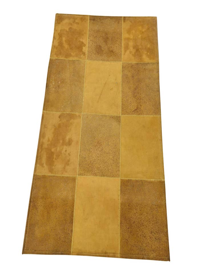 Detail image of  2' 1 x 3' 1 Cowhide Leather Rug