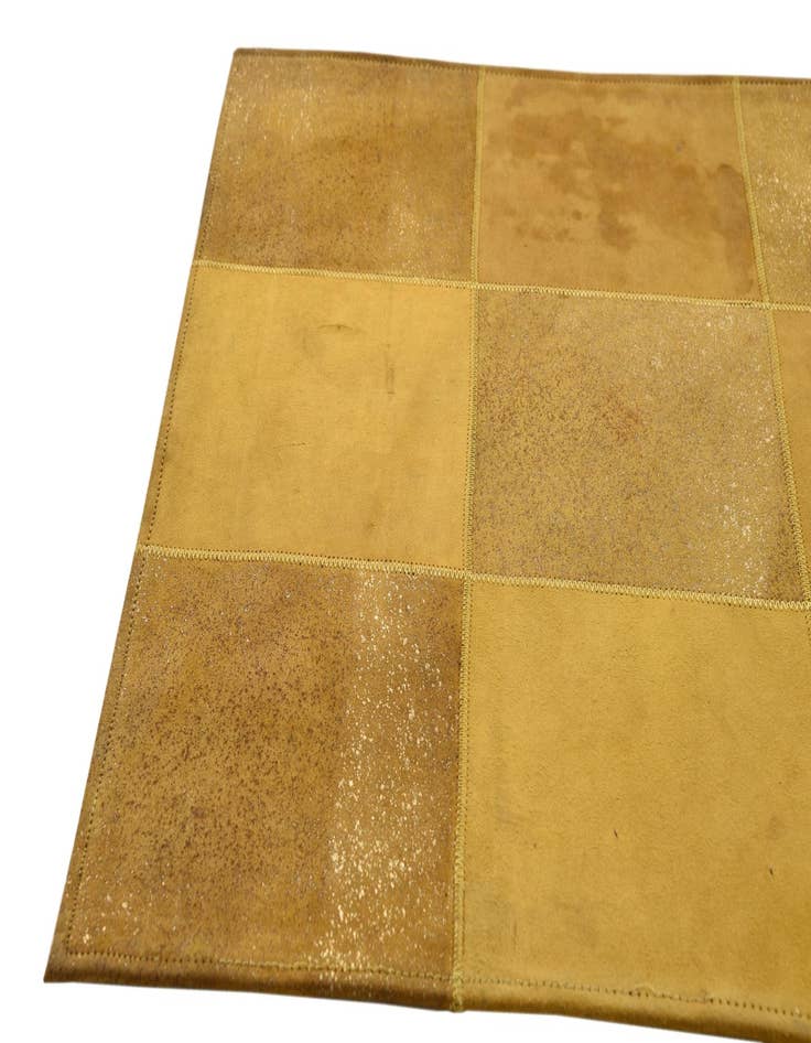 Detail image of  2' 1 x 3' 1 Cowhide Leather Rug