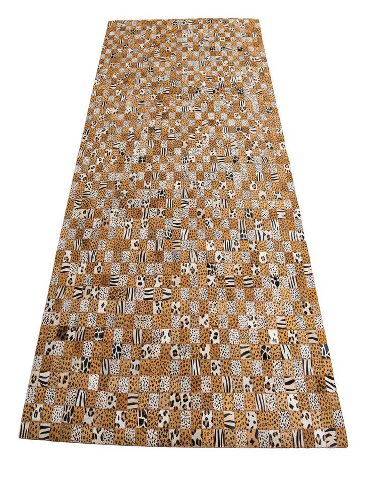 Detail image of  5' 1 x 8' Cowhide Leather Rug