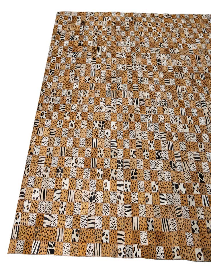 Detail image of  5' 1 x 8' Cowhide Leather Rug