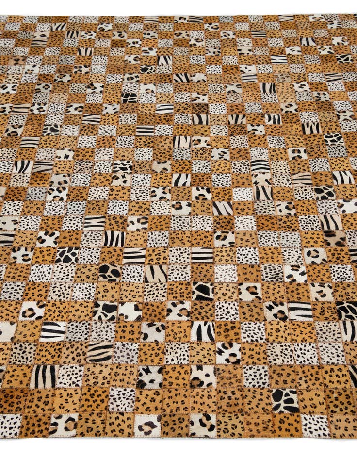 Detail image of  5' 1 x 8' Cowhide Leather Rug