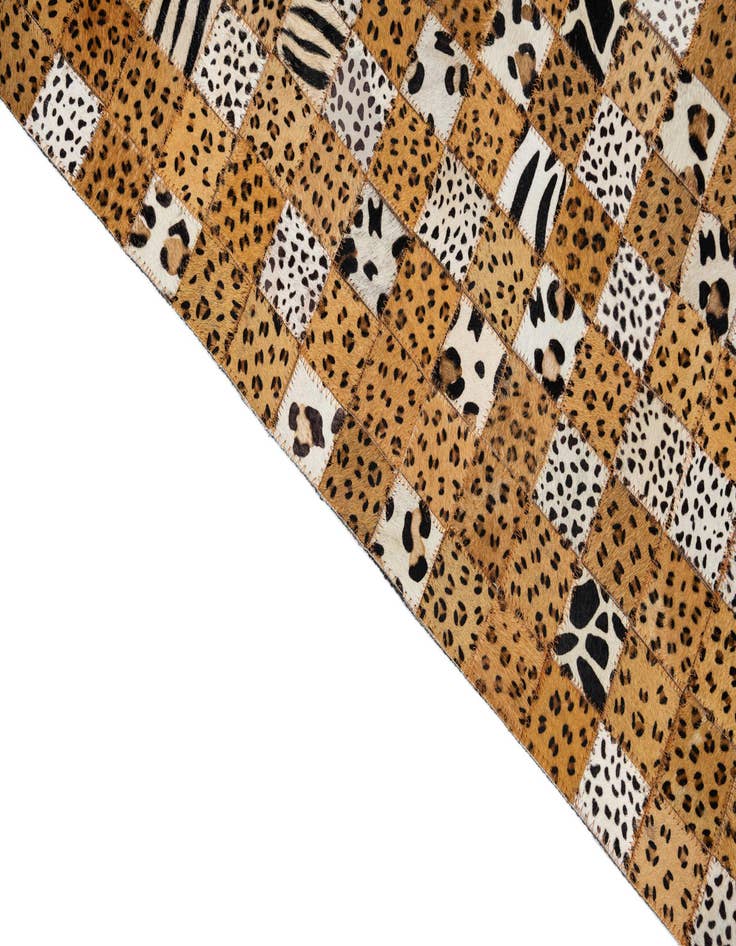 Detail image of  5' 1 x 8' Cowhide Leather Rug