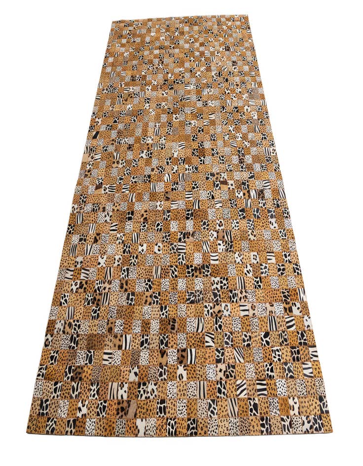 Detail image of  5' 1 x 8' Cowhide Leather Rug