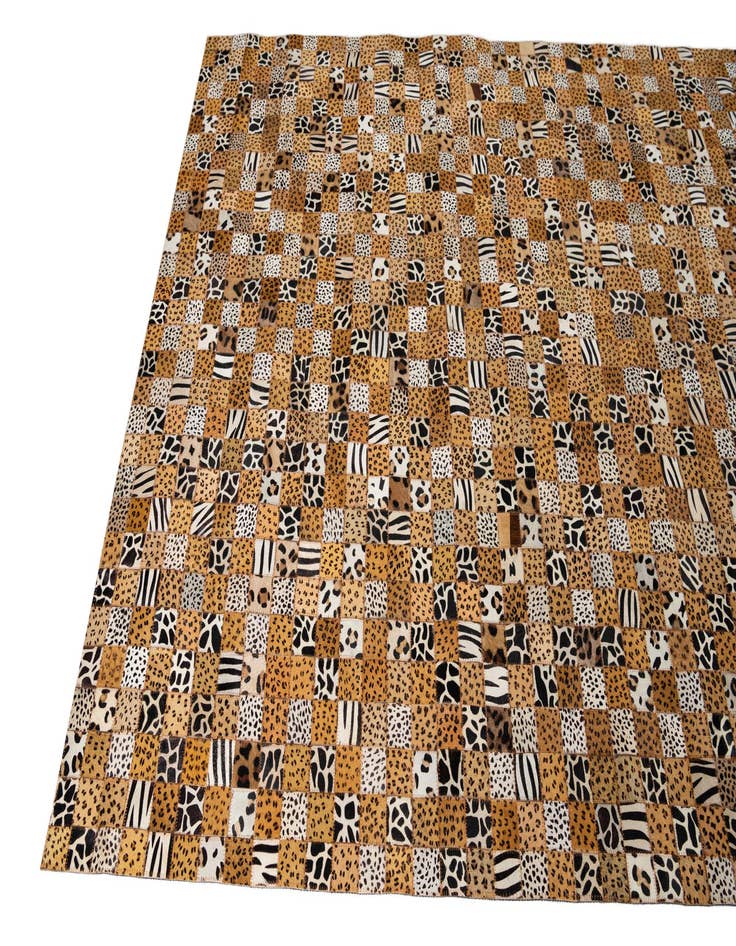 Detail image of  5' 1 x 8' Cowhide Leather Rug