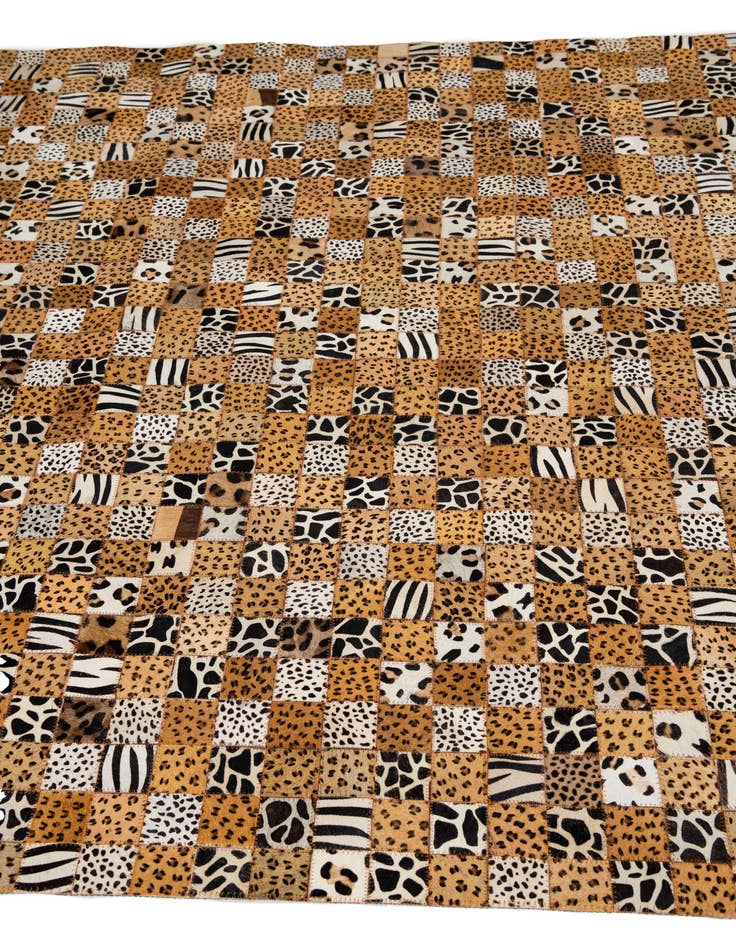 Detail image of  5' 1 x 8' Cowhide Leather Rug