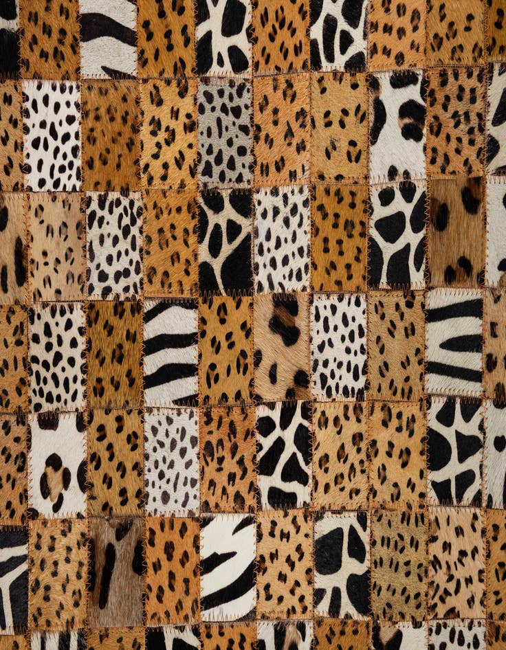 Detail image of  5' 1 x 8' Cowhide Leather Rug