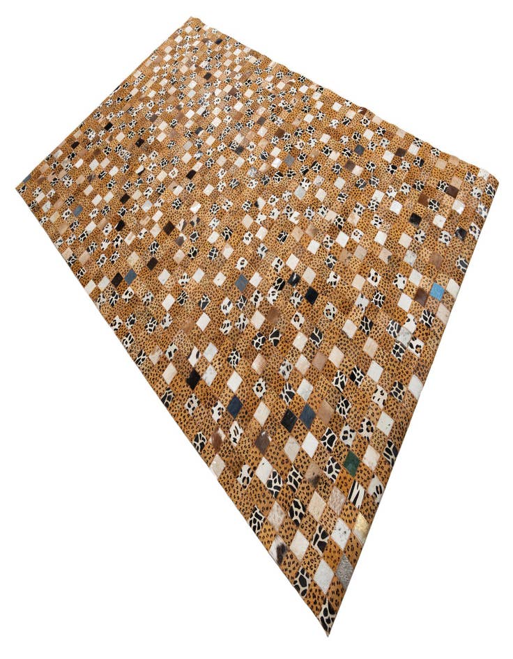 Detail image of  5' 1 x 8' Cowhide Leather Rug