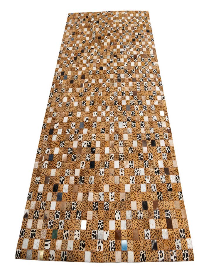 Detail image of  5' 1 x 8' Cowhide Leather Rug