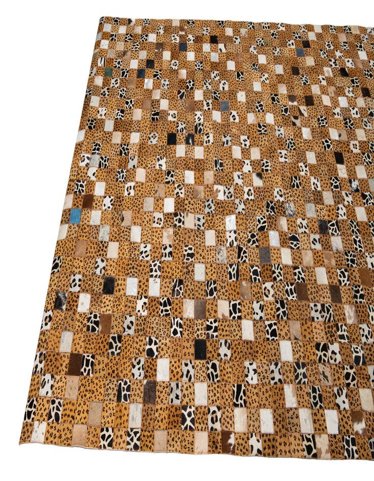 Detail image of  5' 1 x 8' Cowhide Leather Rug