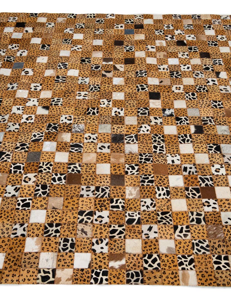 Detail image of  5' 1 x 8' Cowhide Leather Rug