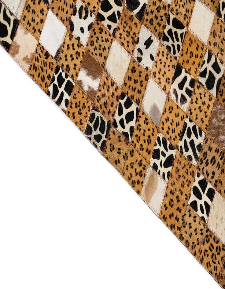 Detail image of  5' 1 x 8' Cowhide Leather Rug