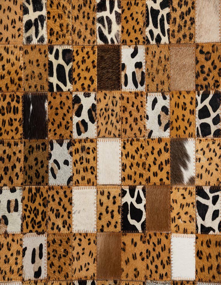 Detail image of  5' 1 x 8' Cowhide Leather Rug